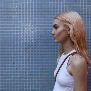 White racer back crop top